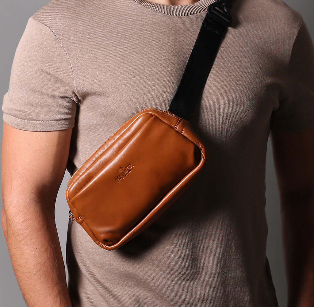 Luxury leather crossbody bag