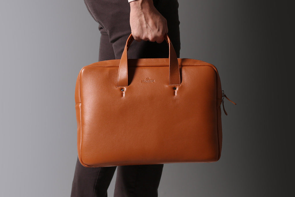 Everyday Leather Briefcase Tan