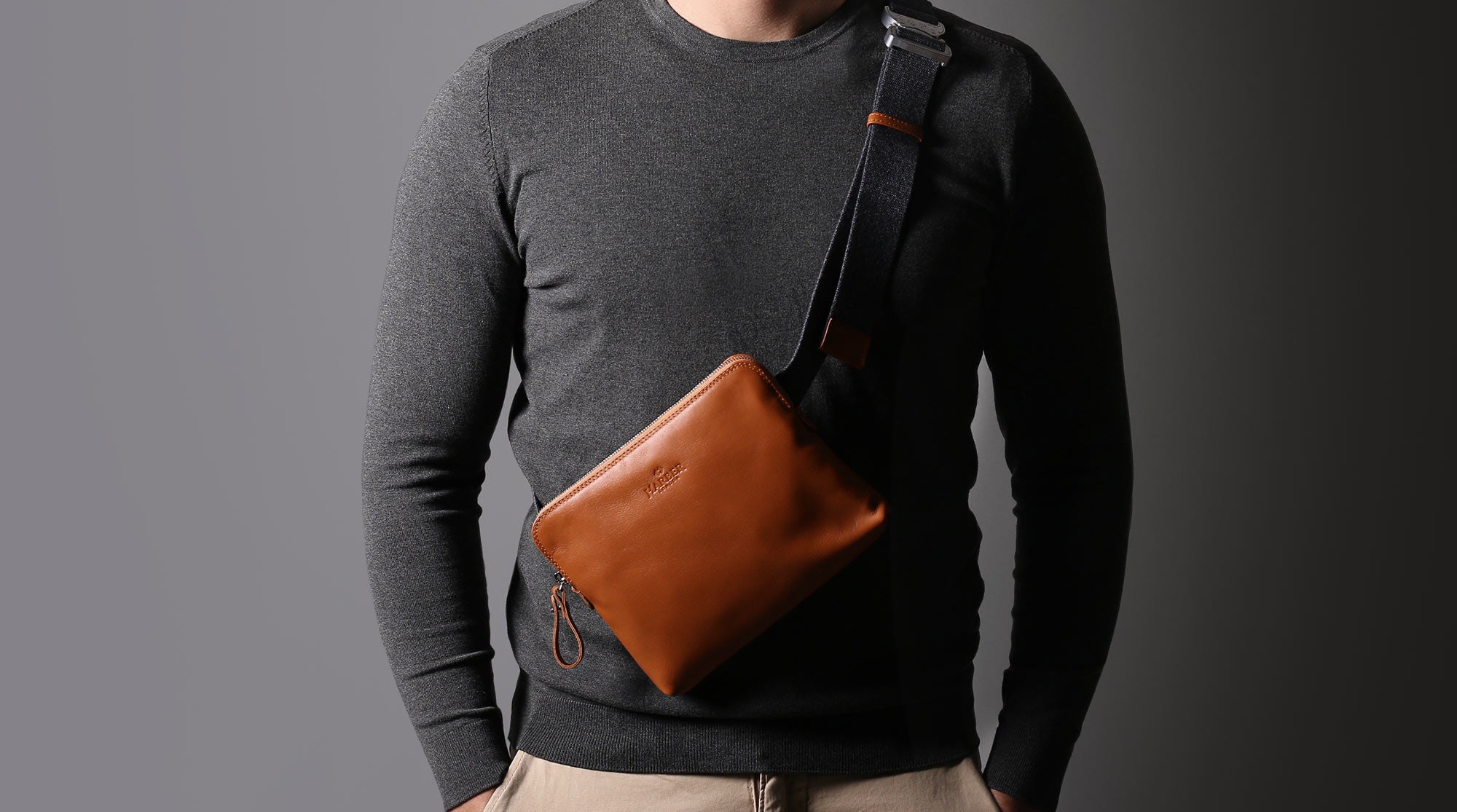 Premium leather sling bag