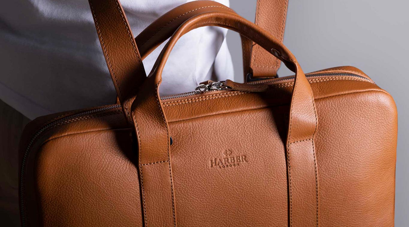 Commuter leather briefcase