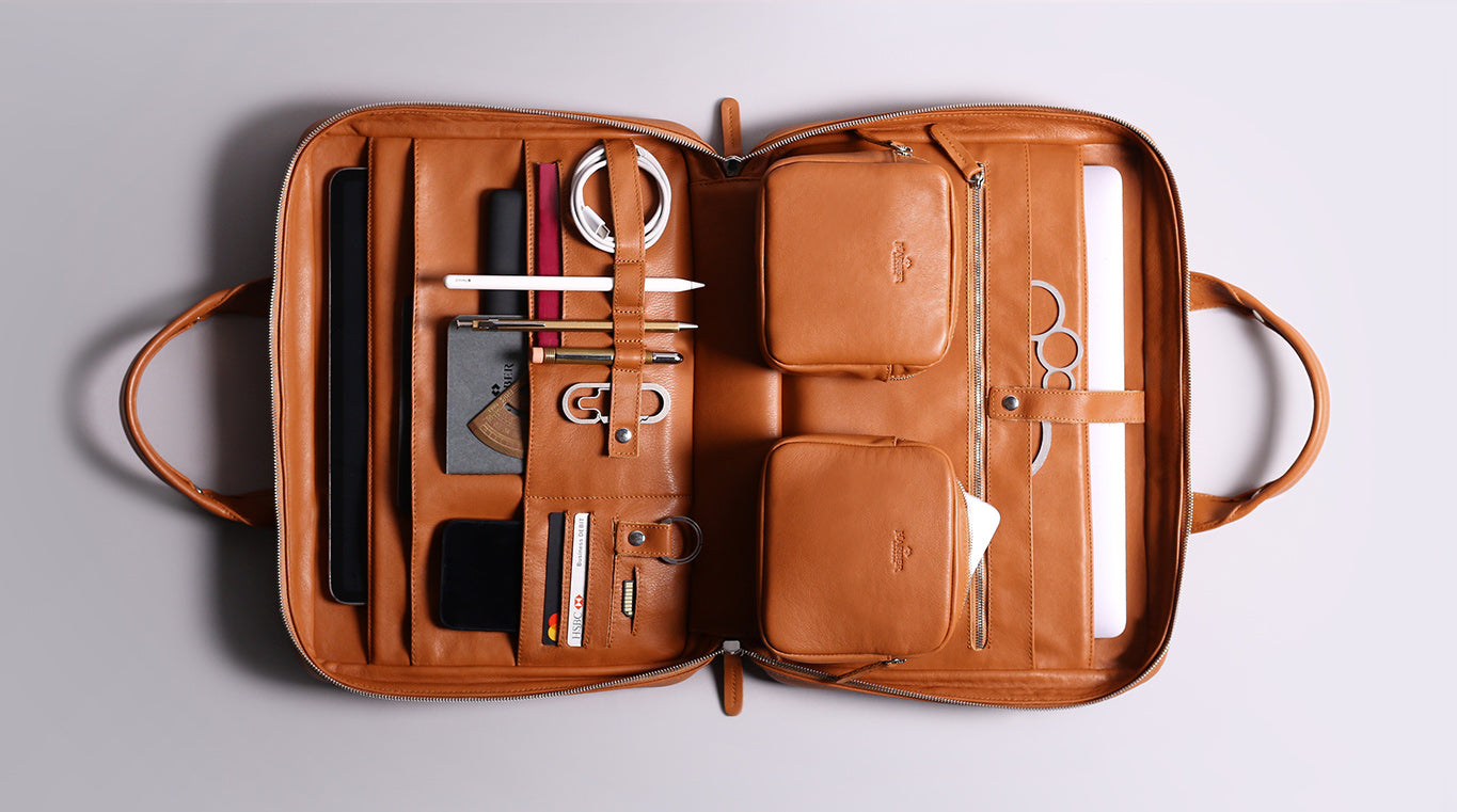Premium leather briefcase