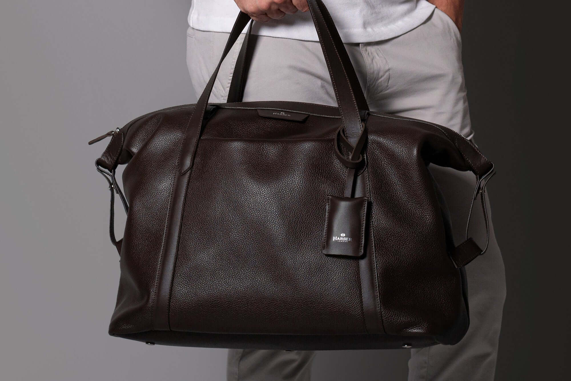 Leather Overnight Bag Caoba