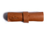 Mini Zip Leather Rollup Cord & Tools Wrap Tan