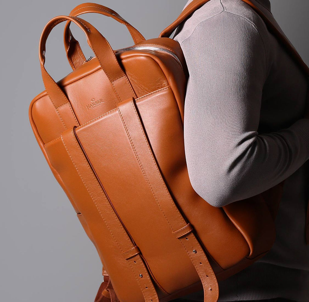 Luxury leather backpack