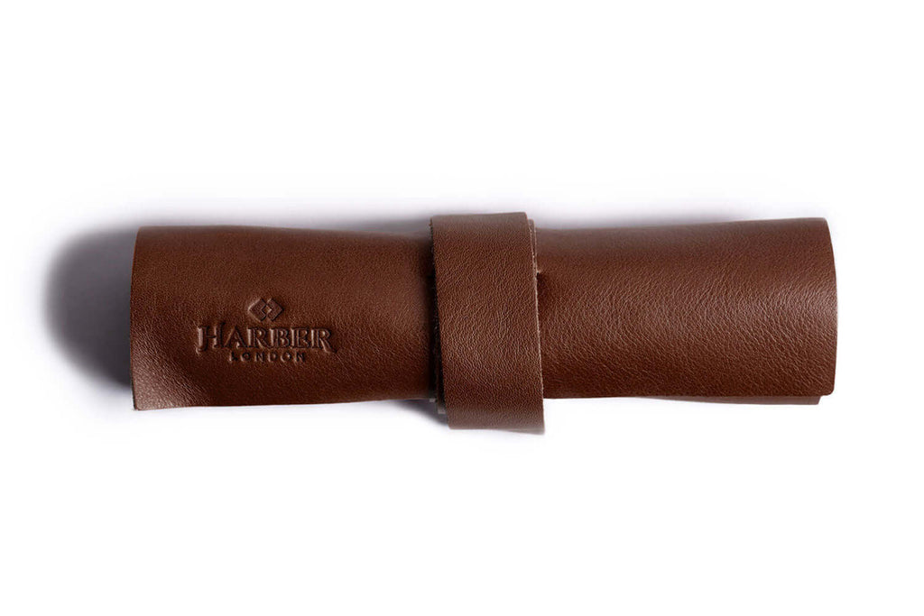  Leather Rollup Cord & Tools Wrap Deep Brown