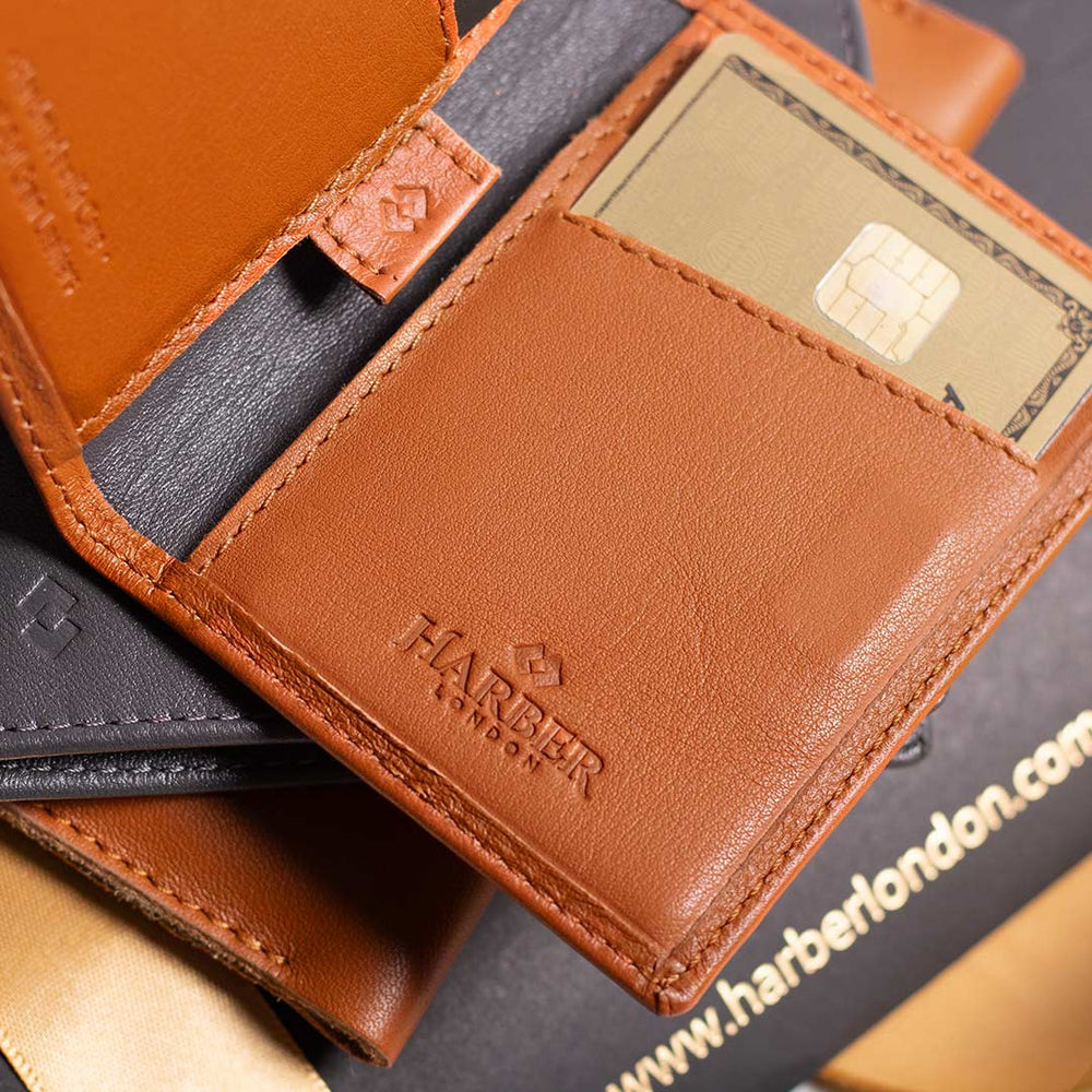Leather bifold wallets