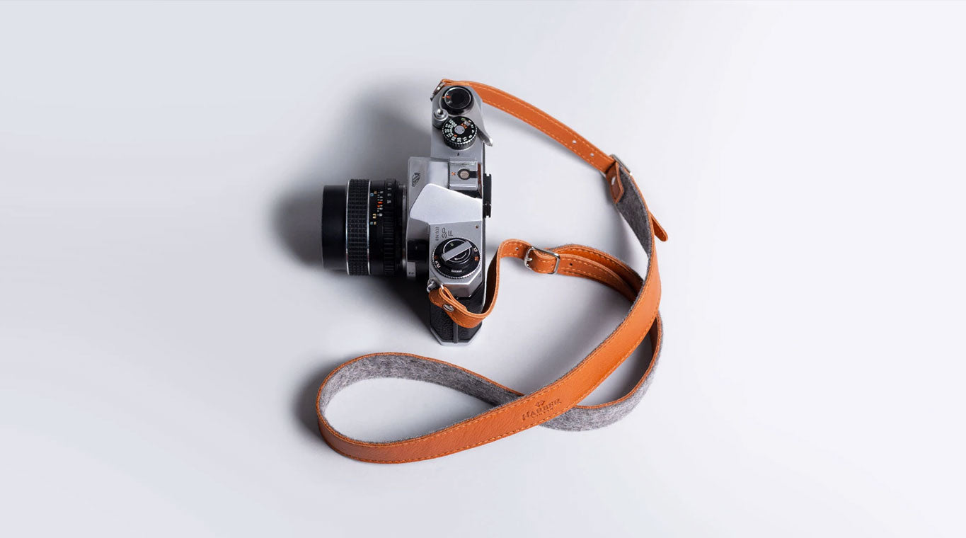 Leather camera strap for DSLR & SLR Cameras