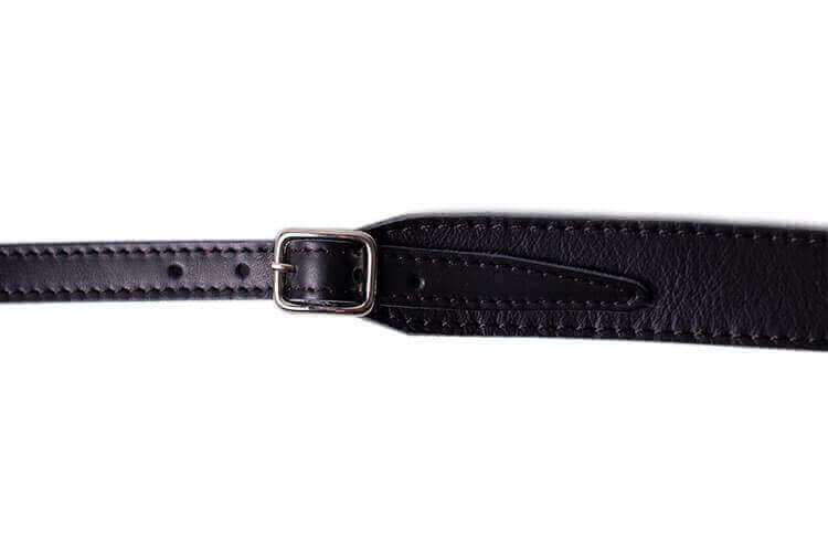 Adjustable Leather & Felt Camera Strap Black