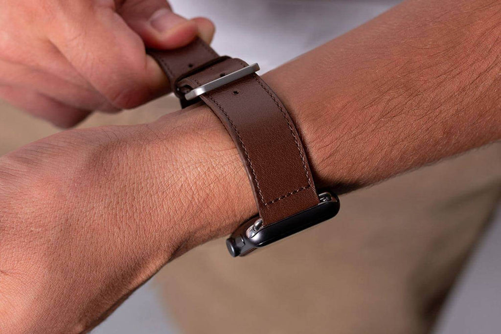 Apple Watch Strap. Classic - Leather Deep Brown