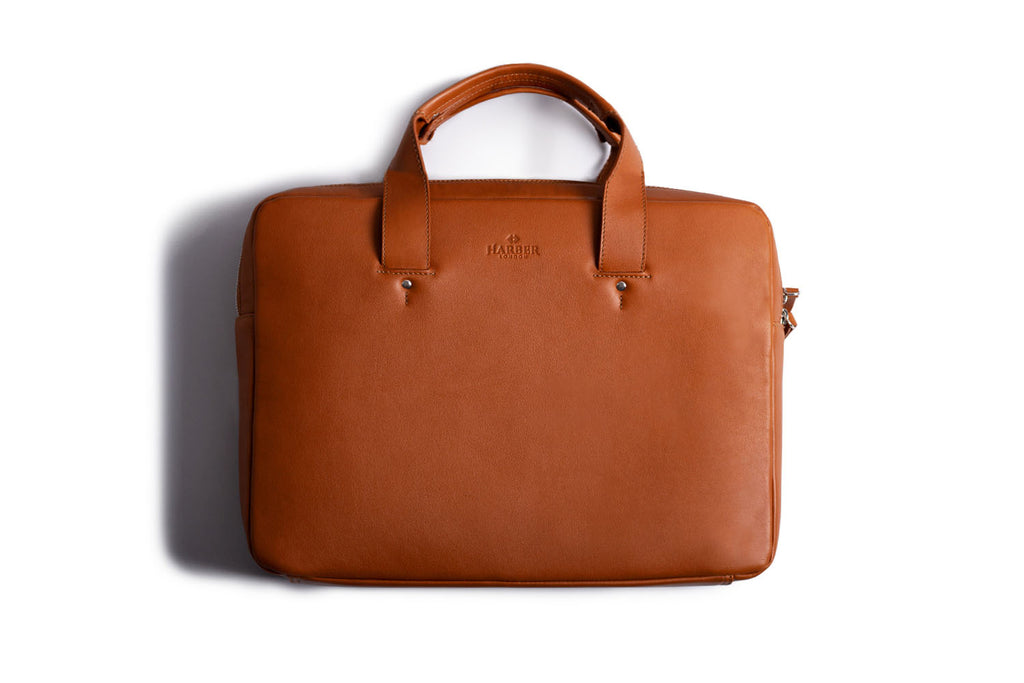 Everyday Leather Briefcase Tan