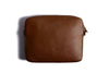 Leather Messenger Bag for iPad Deep Brown
