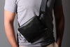 Leather Sling Bag Black