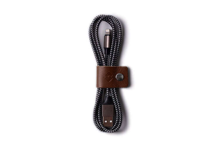 Leather Cable Ties - Pack Organiser Deep Brown