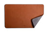 Leather Desk Mat Tan Microfibre