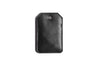 Leather Snap Card Holder - 2 pockets Black
