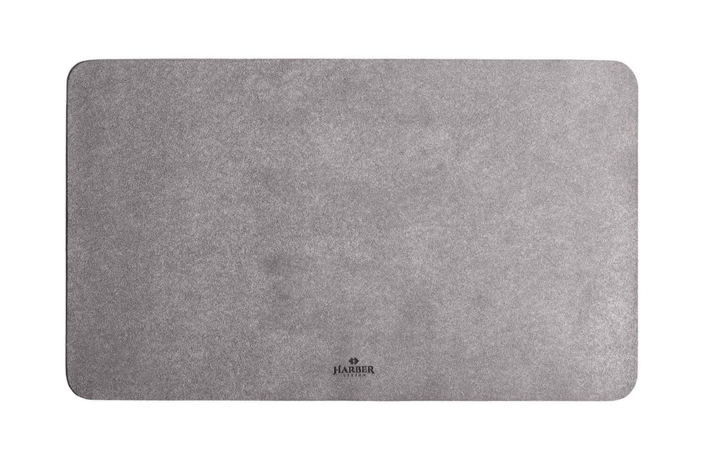 Microfibre Minimalist Desk Mat Grey Microfibre