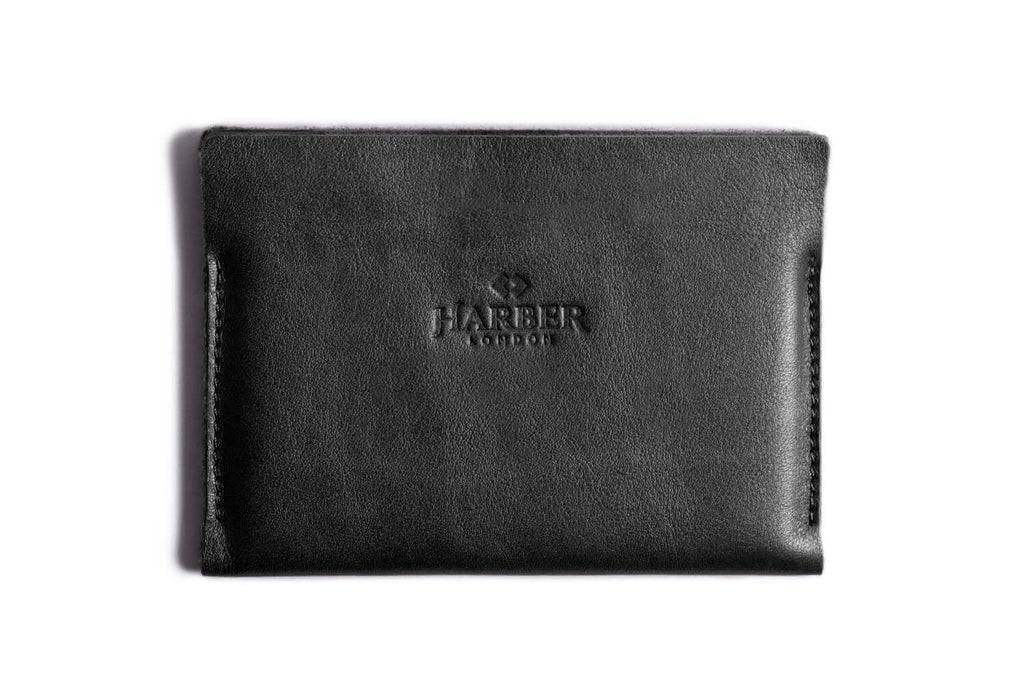 Super Slim Leather Passport Wallet - Horizon Black