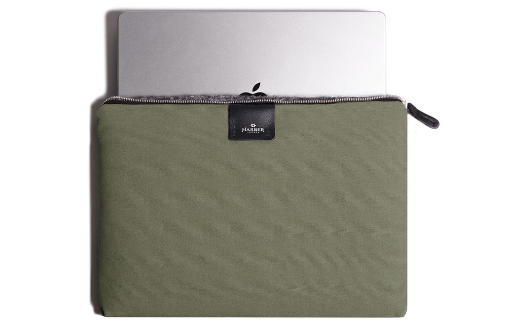 Zippered Sleeve For MacBook Olive