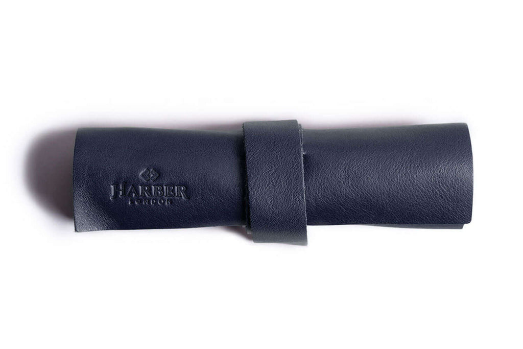  Leather Rollup Cord & Tools Wrap Navy