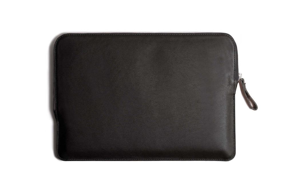 Slim Leather Folio Laptop Case No. 7 Black