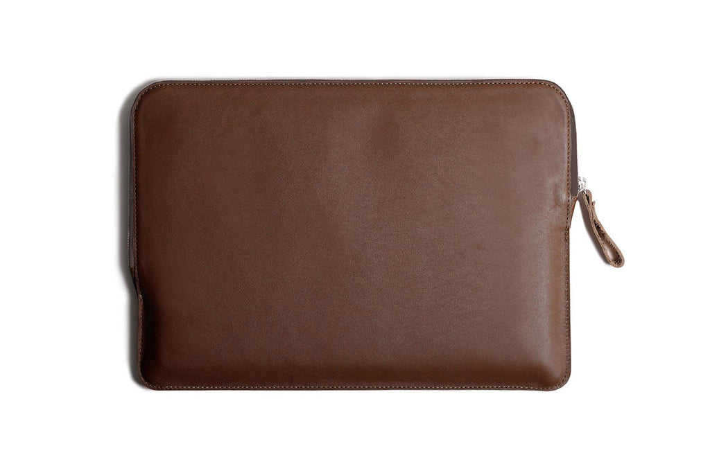 Slim Leather Folio Laptop Case No. 7 Deep Brown