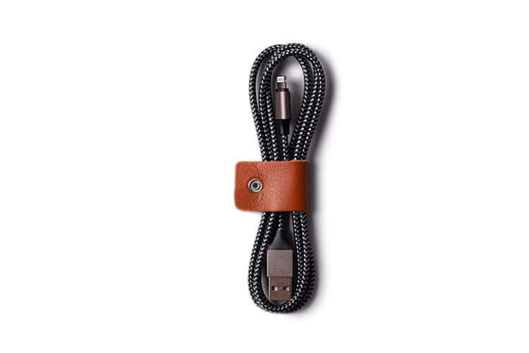 Leather Cable Ties - Pack Organiser Tan