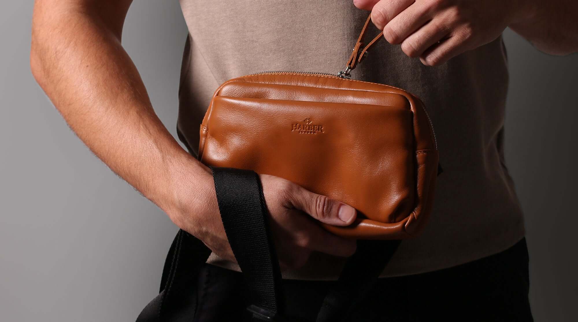 Luxury leather sling bag