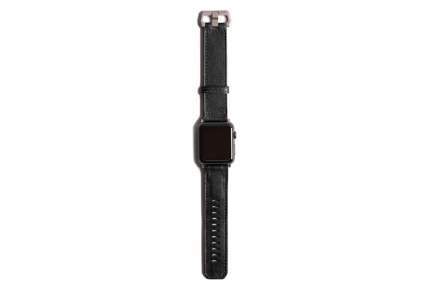 Bracelet Apple Watch. Moderne - Cuir Noir