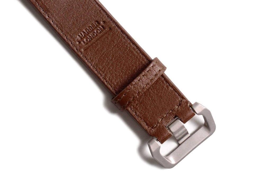 Apple Watch Strap. Modern - Leather Deep Brown