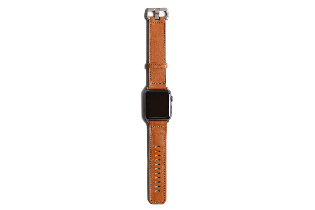 Bracelet Apple Watch. Moderne - Cuir Tan