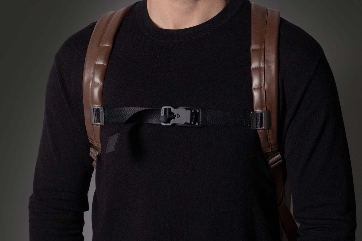Modular Leather Backpack – Deep Brown