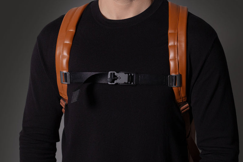 backpack chest strap leather Leather Backpack for Laptop