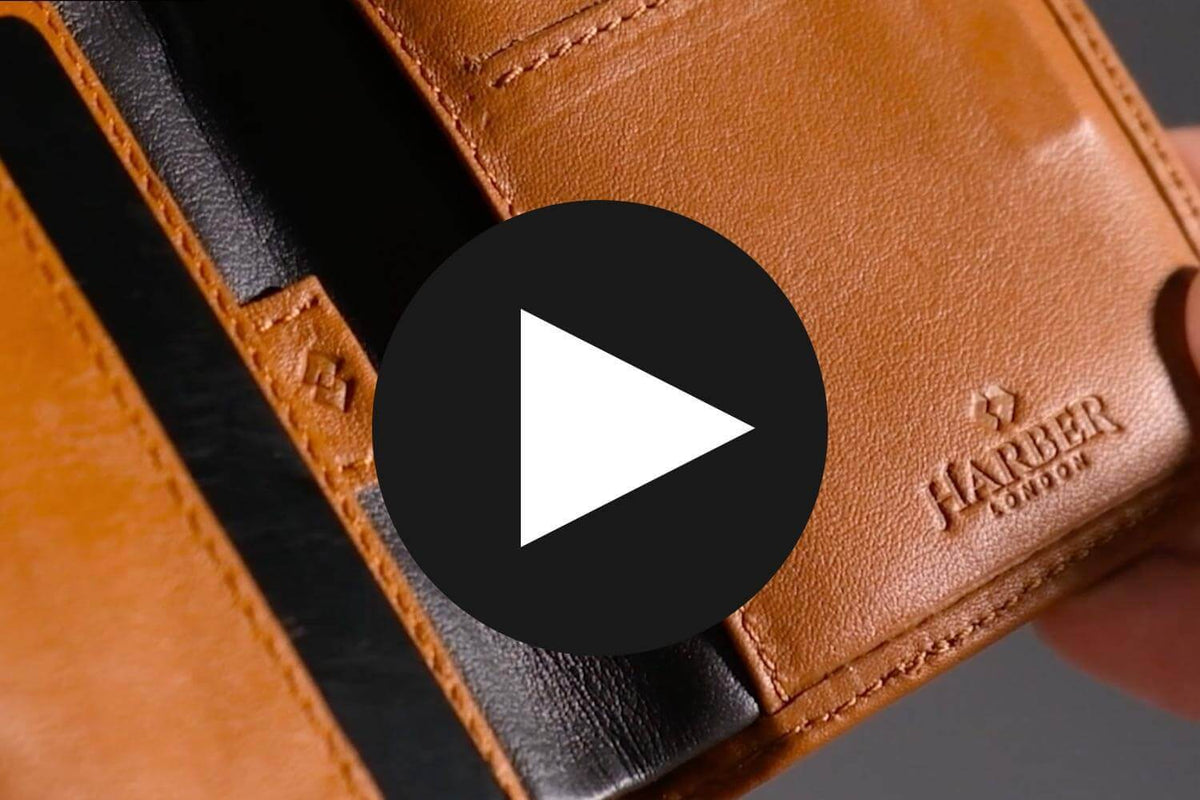 Leather Bifold Wallet with RFID Protection