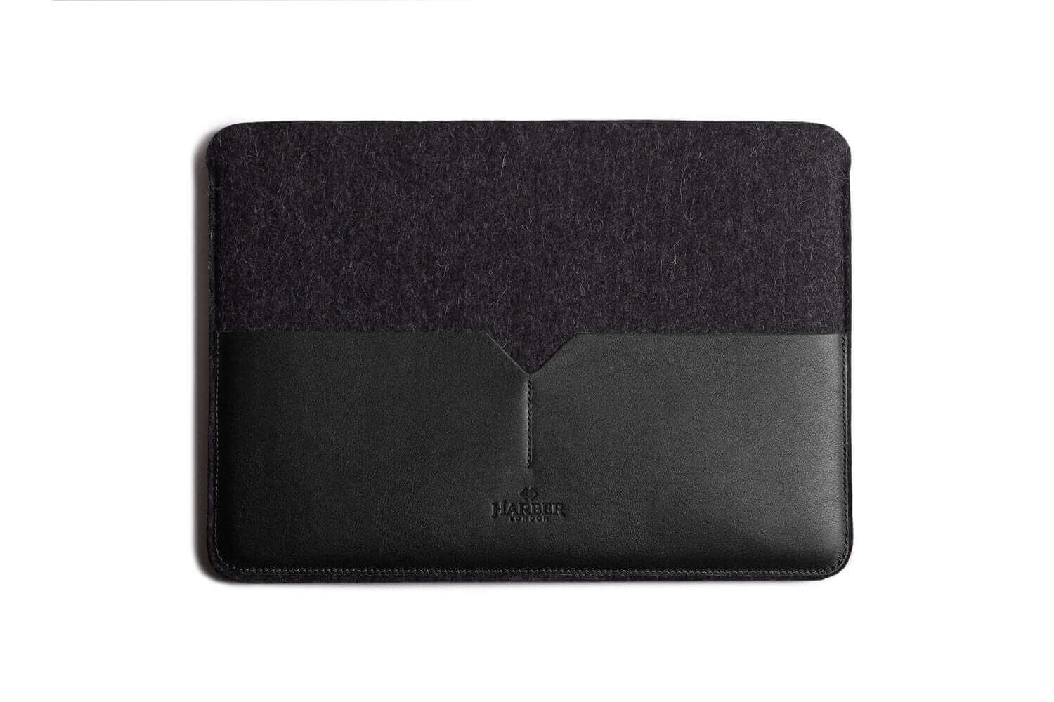 Housse MacBook en cuir noir