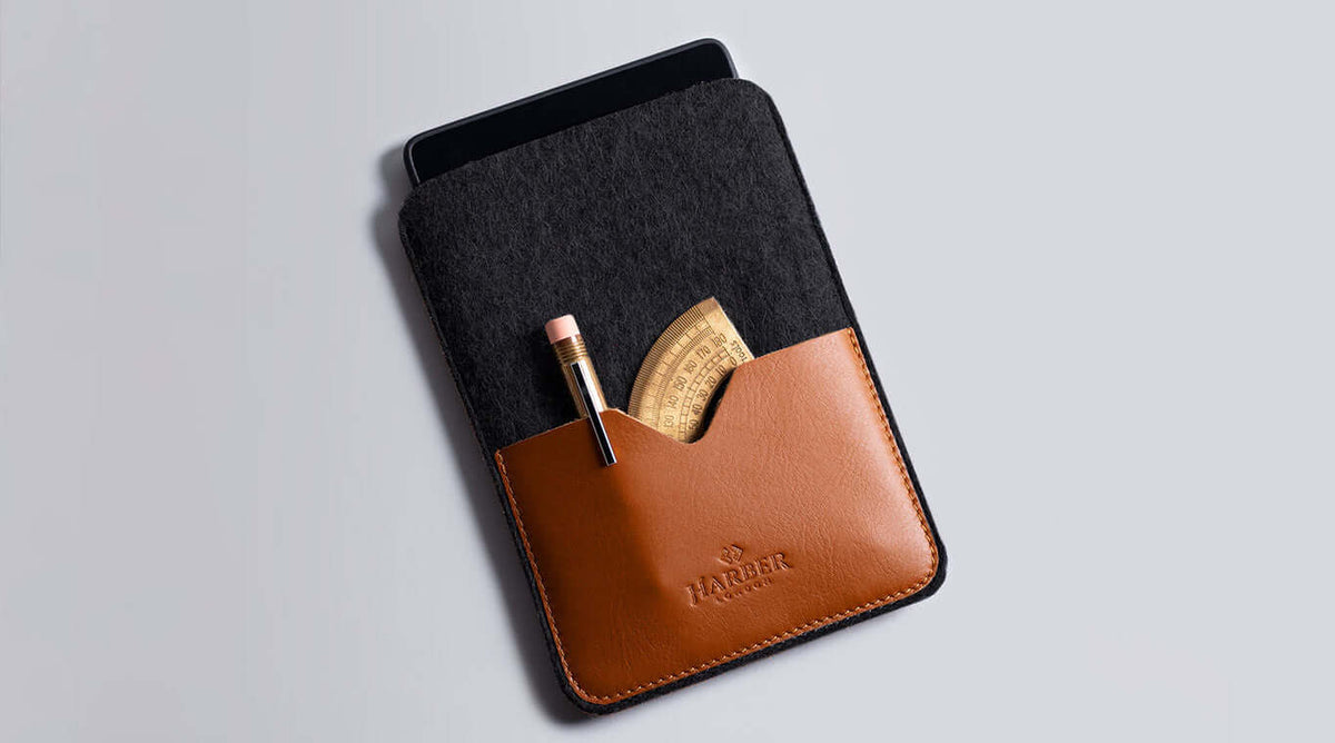 Black iPad case designed in UK