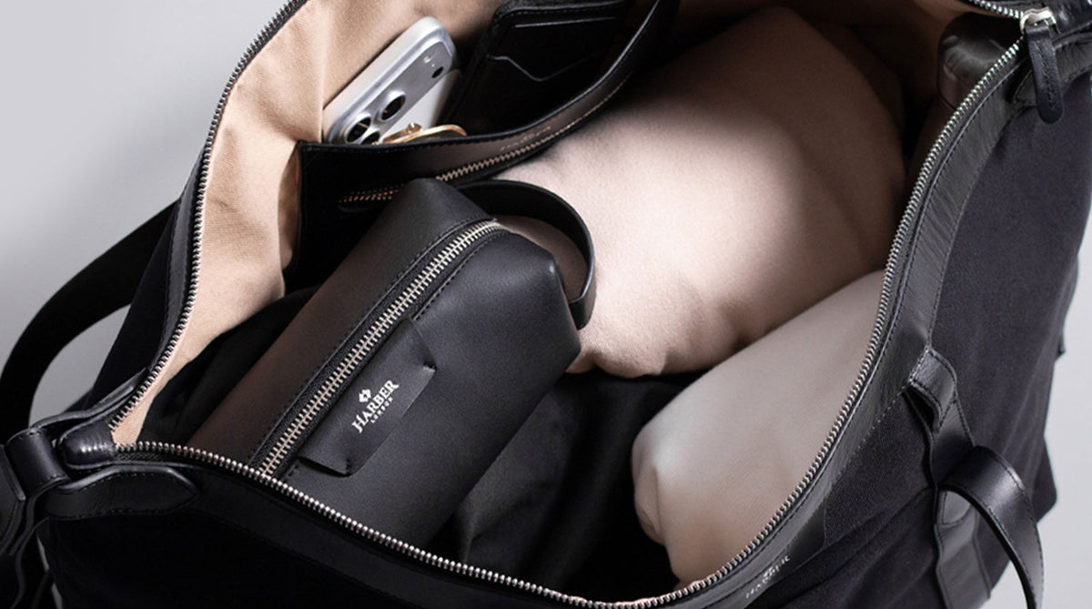 Black overnight bag