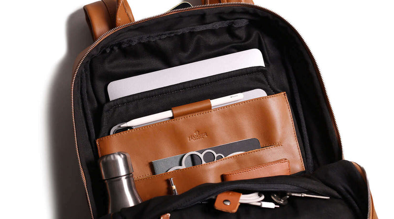 denmark quality backpack leather City Backpack for Laptop