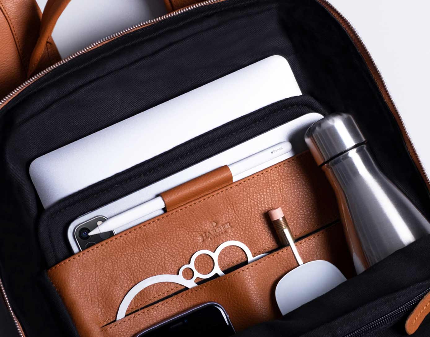 Leather city backpack