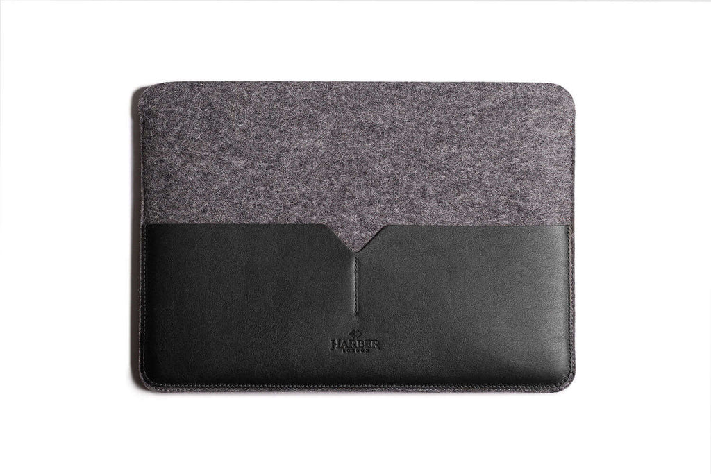 Classic - Housse MacBook en cuir noir