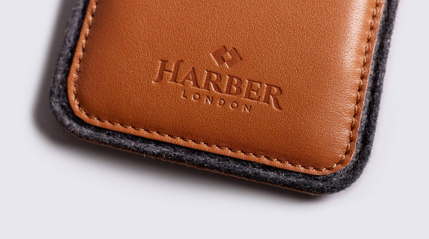 Harber London Leather Zip Coin Wallet