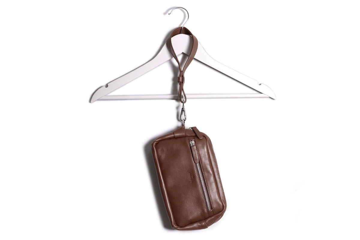 Compact Toiletry Bag – Deep Brown
