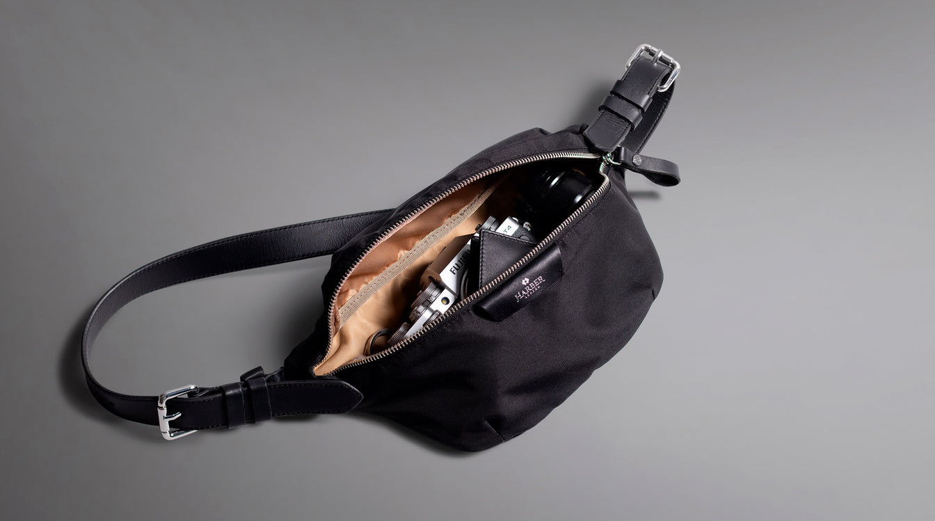 Black crossbody travel bag 