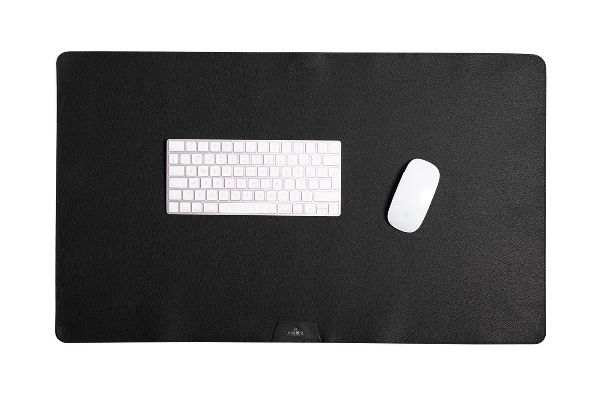 Professional Leather Desk Mat – Black