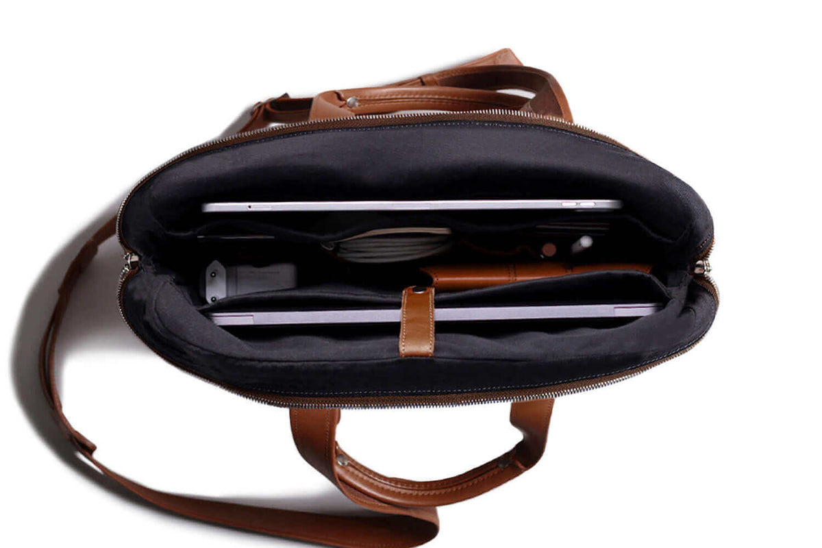 Everyday Leather Briefcase Deep Brown