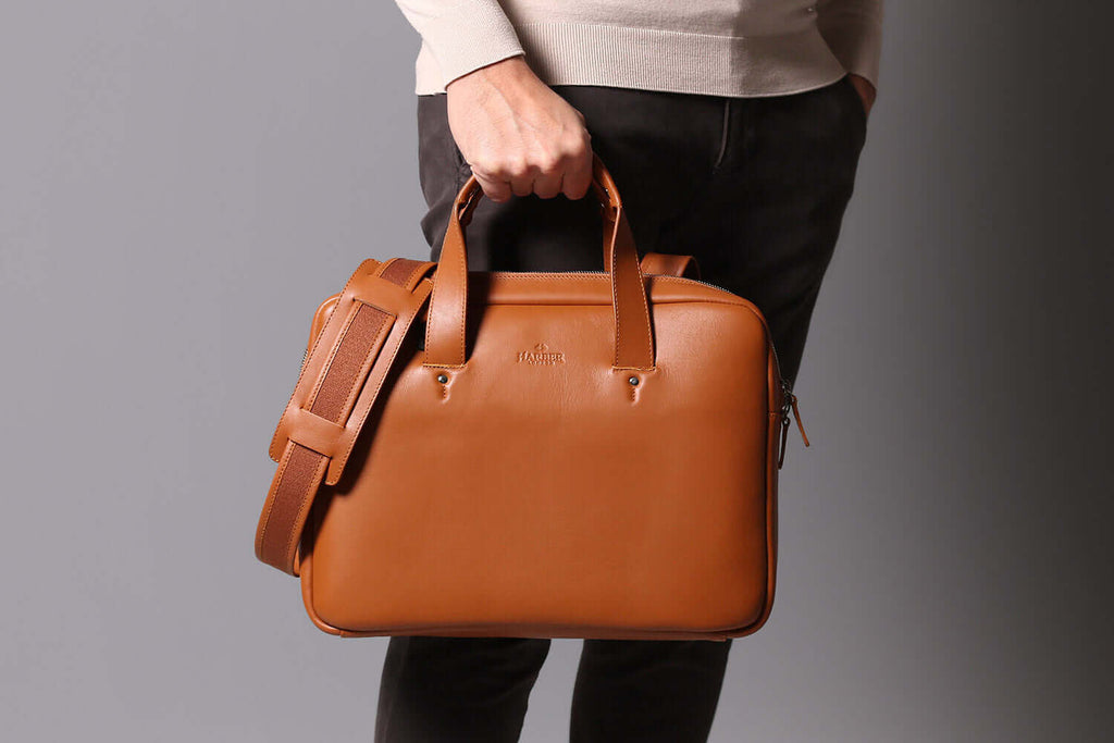 Everyday Leather Briefcase Tan