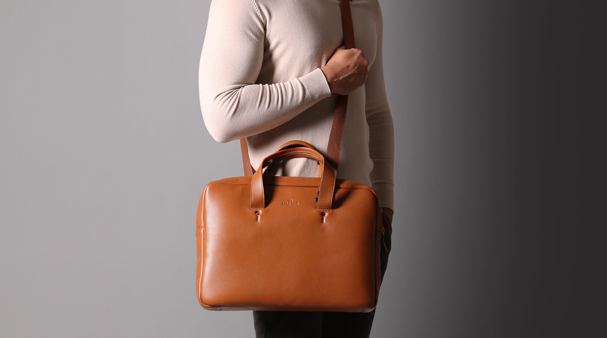 Everyday leather briefcase