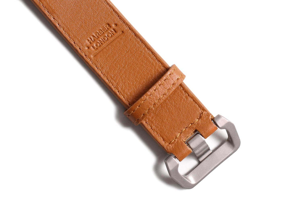 Bracelet Apple Watch. Moderne - Cuir Tan