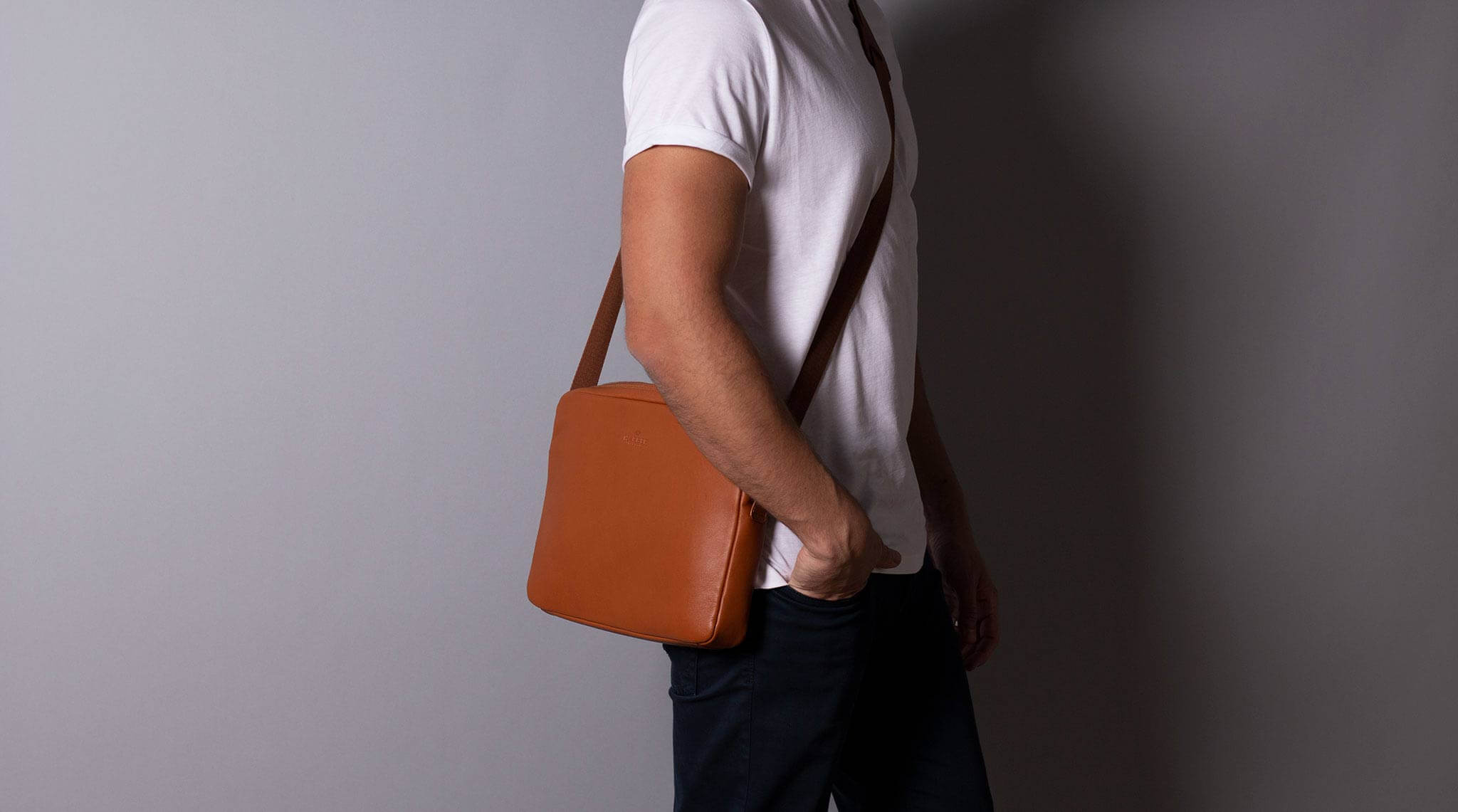 Leather Messenger Bag for iPad