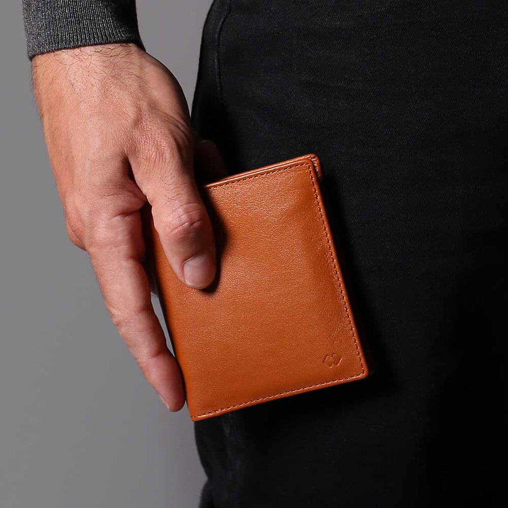 Handcrafted premium leather bifold wallet