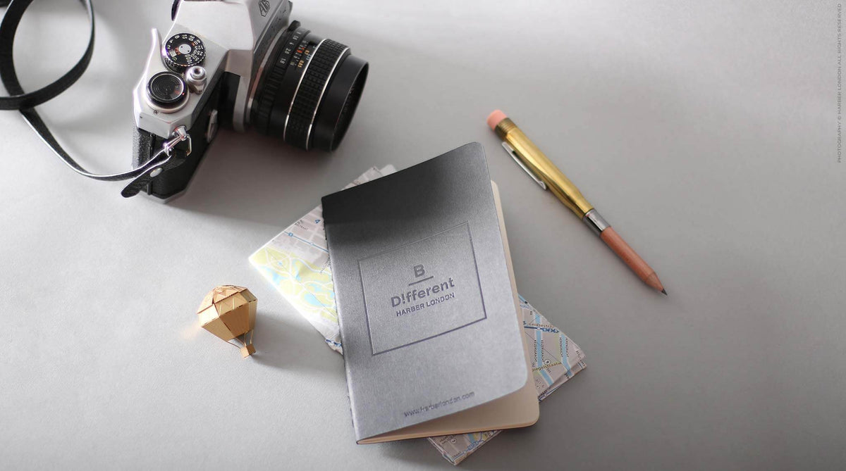 Black notebook for travel